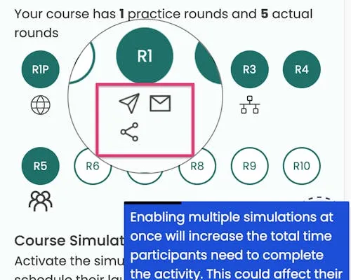 instructor warning for multiple simulations